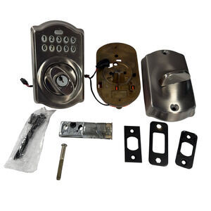 Schlage Electronic Keyless Deadbolt Lock Satin Nickel Incomplete